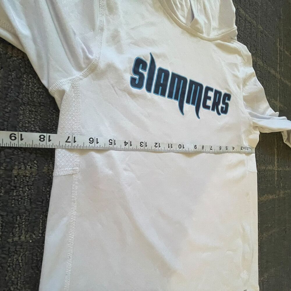 Evoshield Slammers Youth Size YL White Long Sleeve Graphic Performance Hoodie - Picture 6 of 8